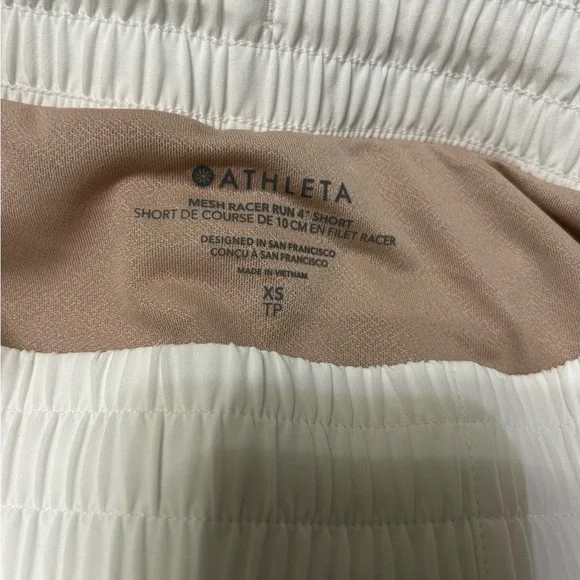 Athleta Mesh Racer Run Mid Rise 4 Short Hidden Pocket Size XS - Picture 4 of 6
